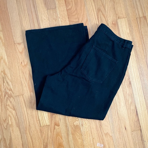 Cider Denim High Waist Wide Leg  Black Jeans, XL, NWOT - Picture 5 of 8
